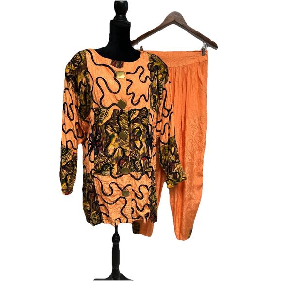 VTG Sophia New York Artsy Art To Wear Funky Colorful Medium Oversized Lagenlook - Picture 2 of 16